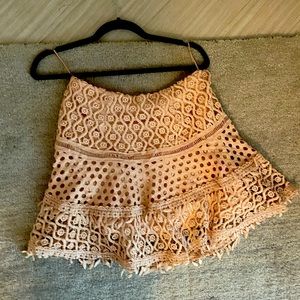 Blush pink mini skirt